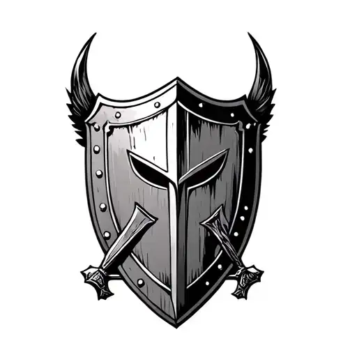 Armor Of God Shield With Sword And Helmet
