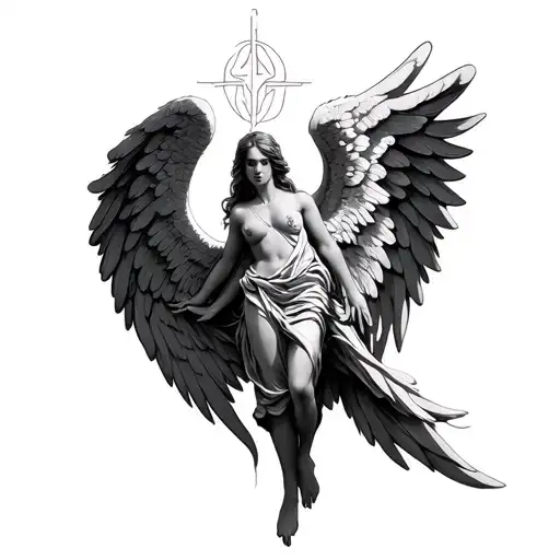 Arch Angel Micheal Wings Spread Wide