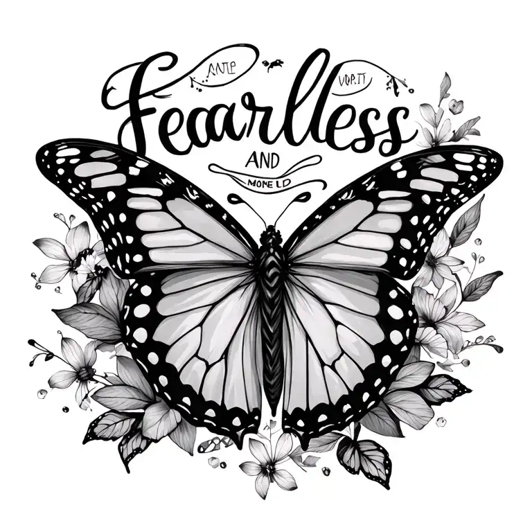 Write Fearless And Butterfly Women