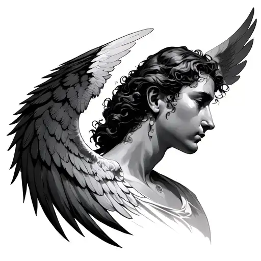 Arch Angel Micheal Wings On Neck