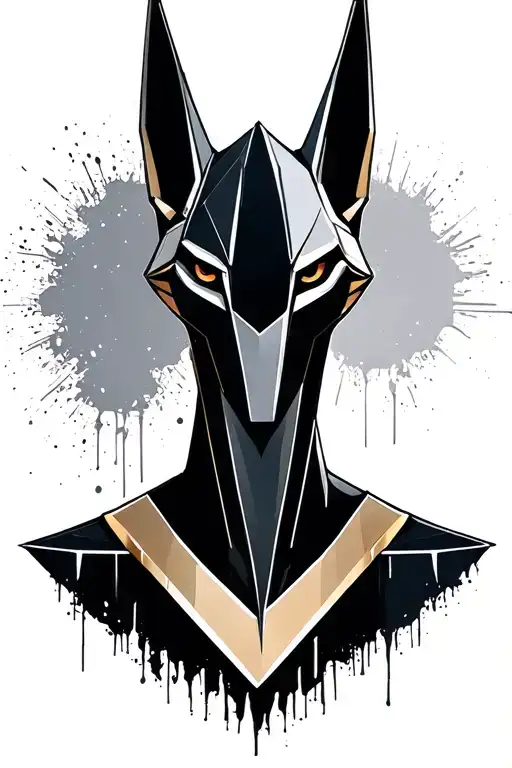 Anubis Geometric Trash Polka Style