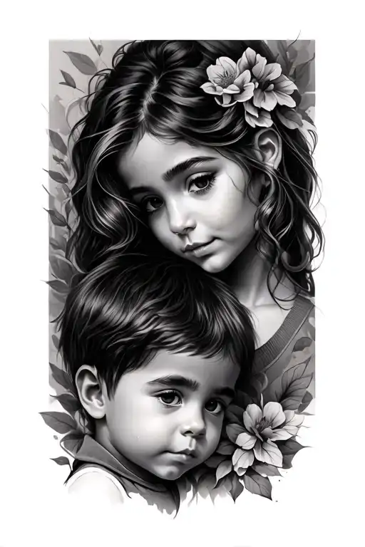 I Would Like A Cool Realistic Mom And Son Tattoo Design Inspired