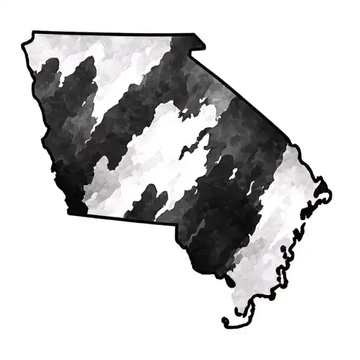 State Of Georgia State Outline Shape