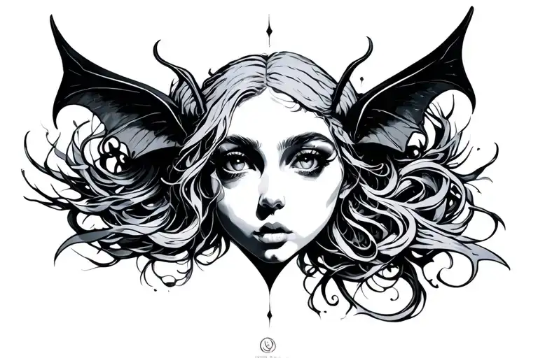 Succubus Style Womb Tattoo With Ovum