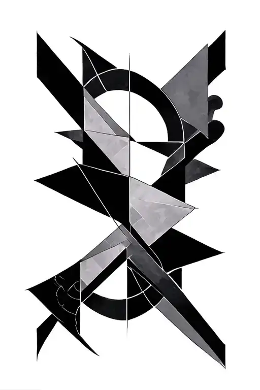 Geometric Shapes Combined Together Sleeve