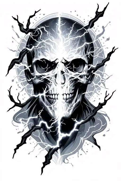 An Alternative Aesthetic Tattoo Design For Your Forearm With Lightning In It