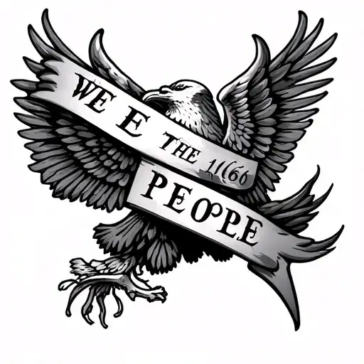 We The People Forearm Tattoo 1776