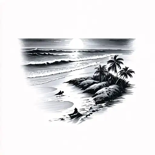 I Want A Beach Themed Tattoo That Symbolizes Life Journey