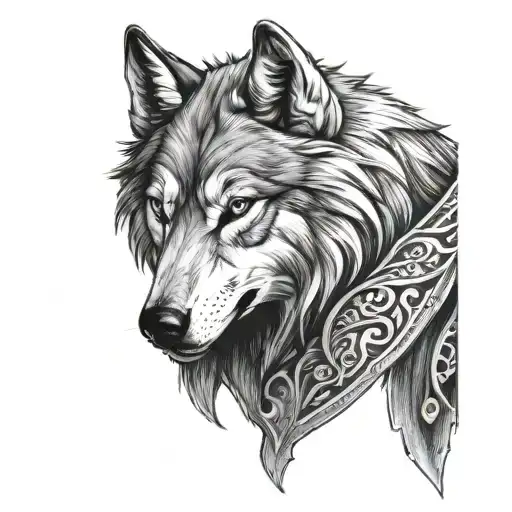 Wolf Head On Armor