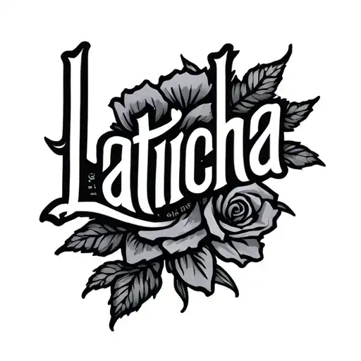 The Name Latischa In The Font Copperlove