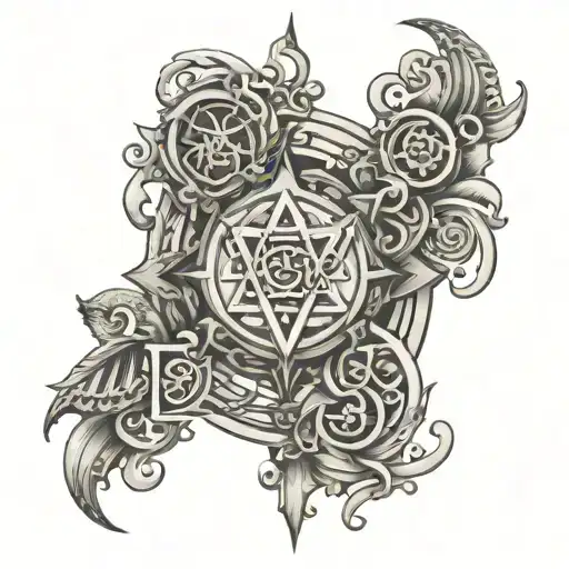 Writings Hermetic 7 Laws Tatoo Design