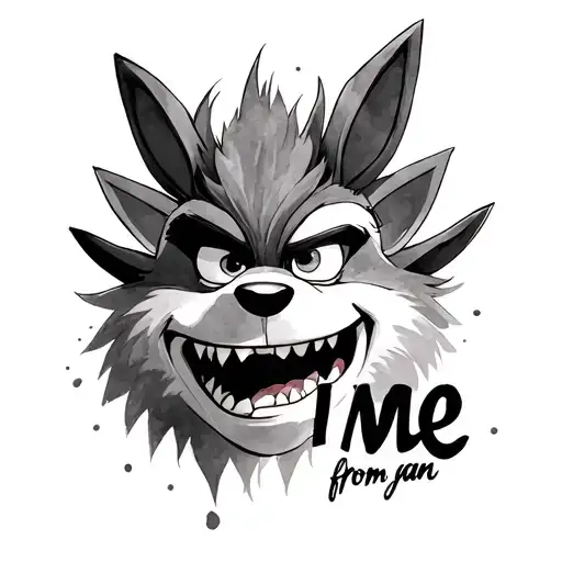 Watercolor I Am Me From Crash Bandicoot