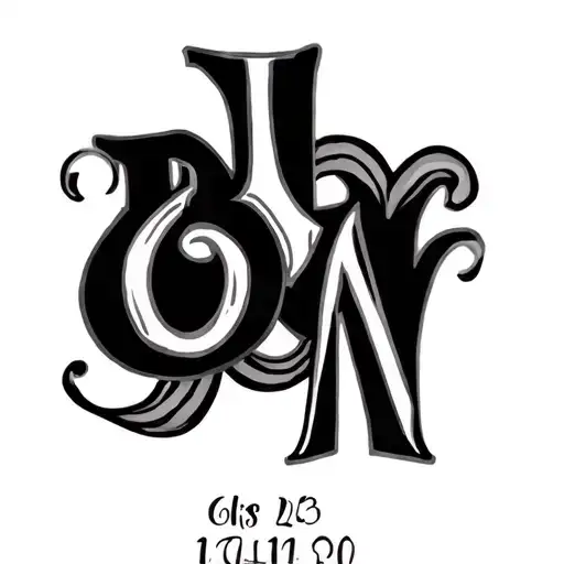 Children's Initials And Birthdate
