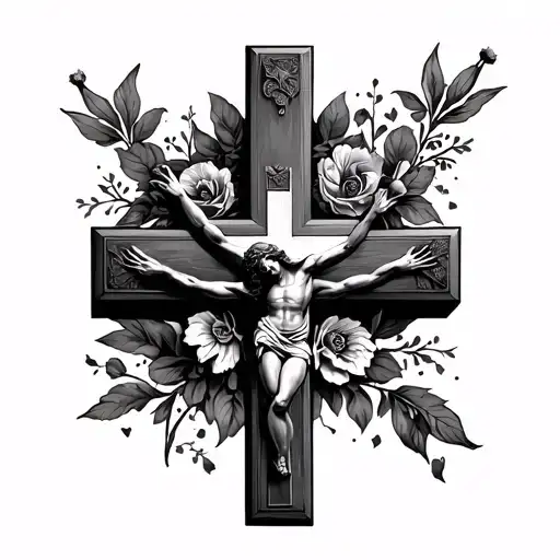 Cross Or Crucifix On Forearm