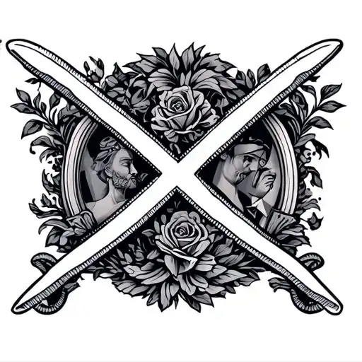 10 Year Wedding Anniversary Showing The X Roman