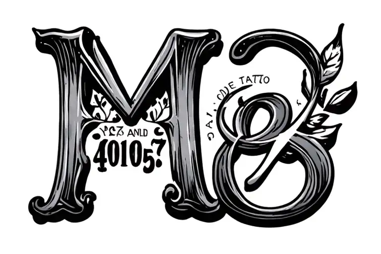 Children's Initials And Birthdate