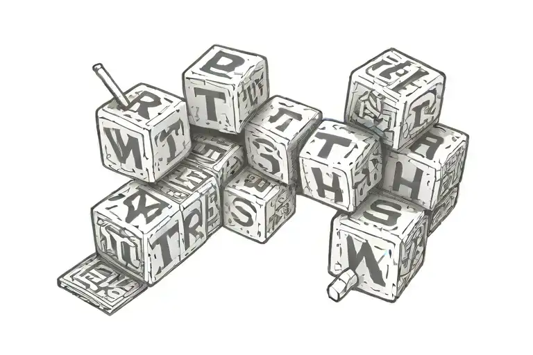 The Word White Trash Spelled Out In Alphabet Blocks