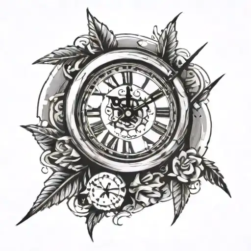 No Time Clock With No Arrows Plate With Needle