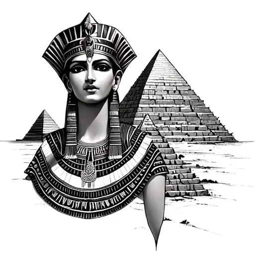 Cleopatra And Pyramids