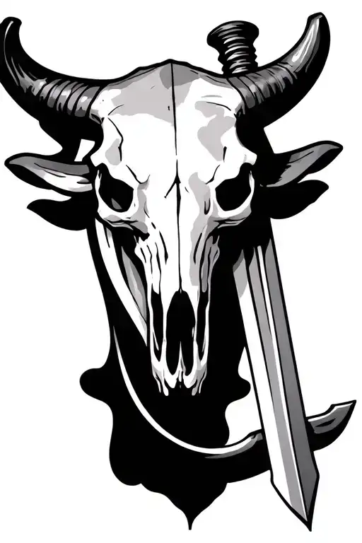 Bull Skull Sword