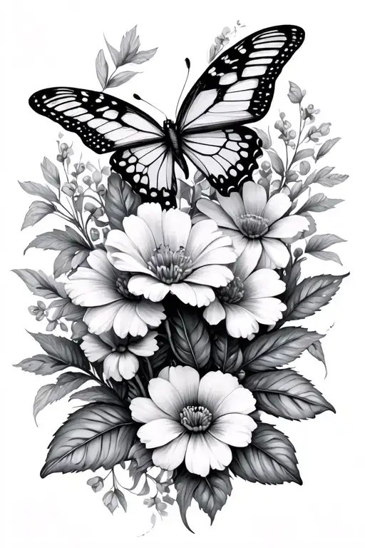 Flowers And Butterflies