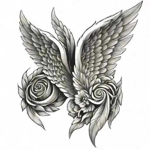 Angel Wings With 777 Inside