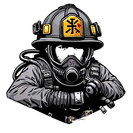 Firefighter And Rescue Diver