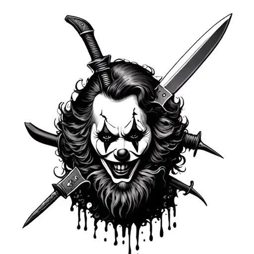 Killer Clowns With Knives Themed