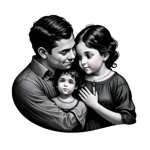 Family Tattoo Design Mother Father And Son