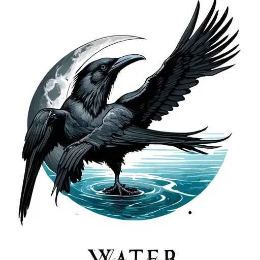 Raven Moon Water Tarot Card