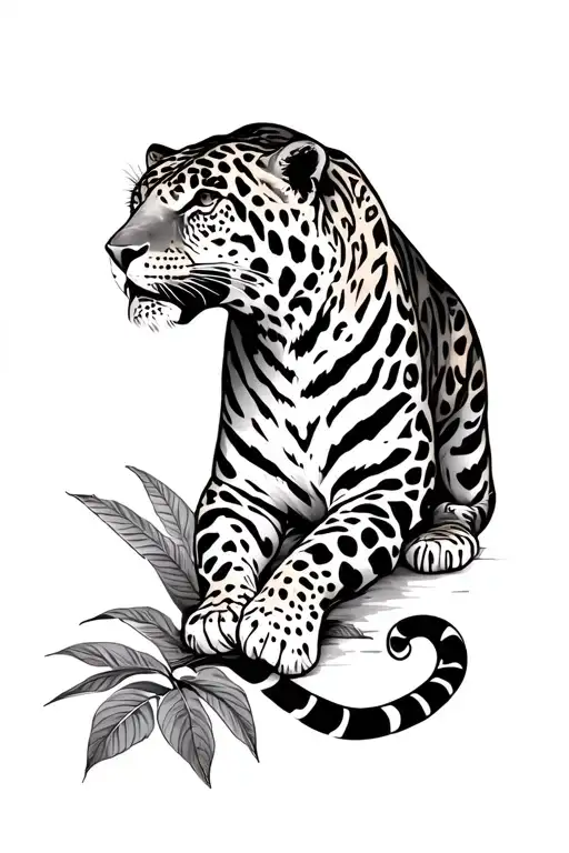 Realistic Jaguar In Jungle Scene