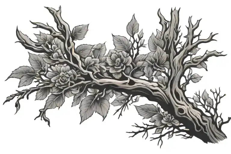 Wooden Branches Forming