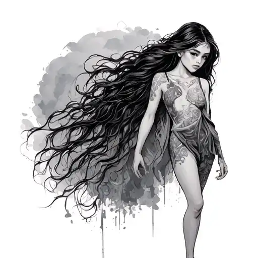 Alian Girl Standing Tall