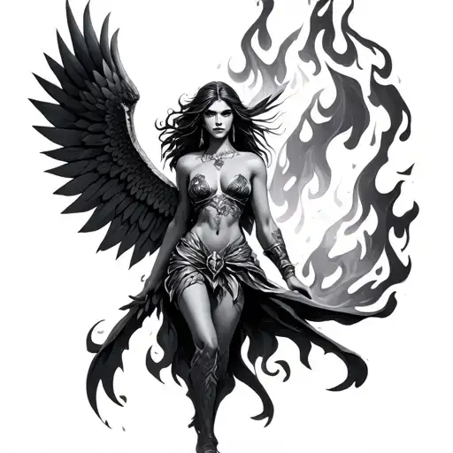 Burning Silver Fire With A Valkyrie