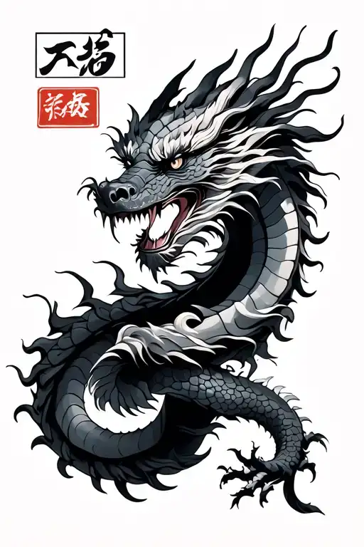 Japanese Dragon Wrapped