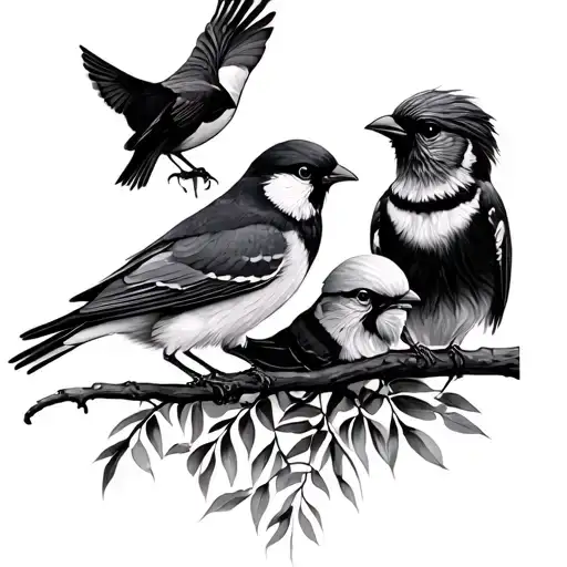 Grandparents And Birds