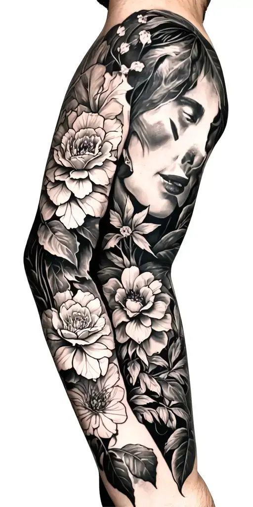 Photo Realism Garden Full Arm Sleeve
