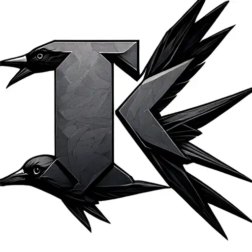 The Initials Tk Hidden In A Origami Bird