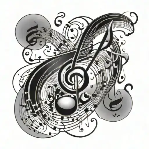 Music Notes Flowing