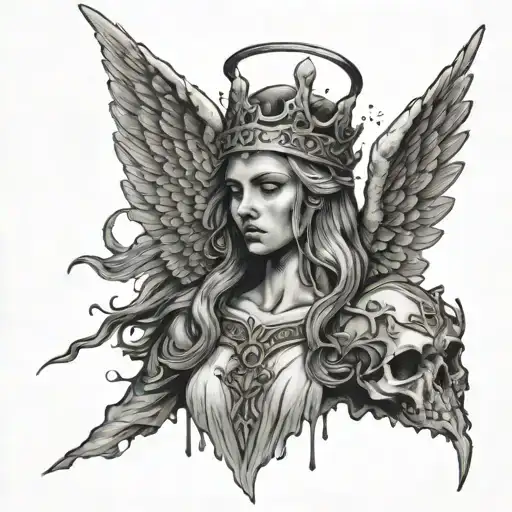 Angel Bleeding From A Thron Crown