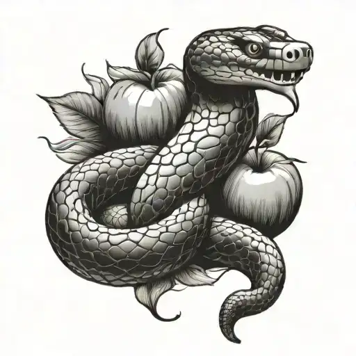Snake And Apple