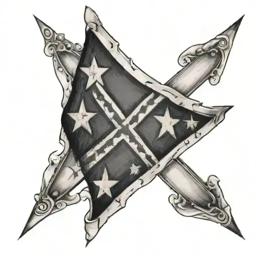 Rebel Flag Tattoo Design
