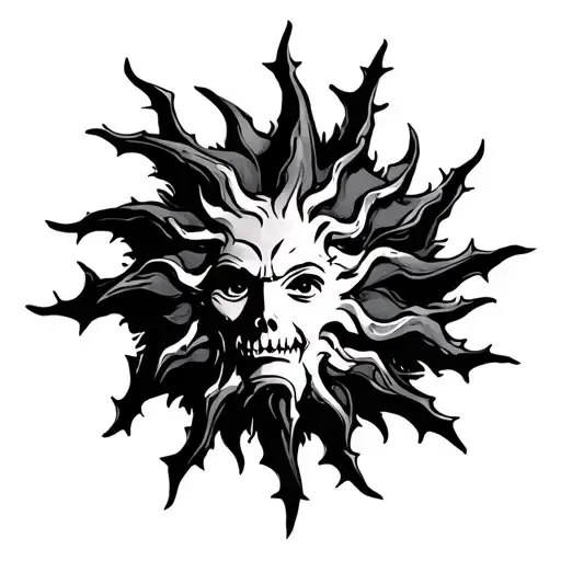 Sun With Thorns Brutal And Sharp Edges