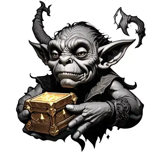 Goblin Holding Treasure