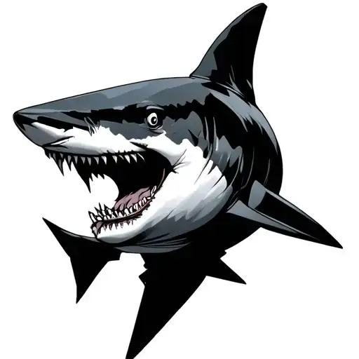 Geometric Front Shark