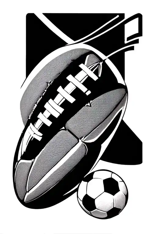 Minimalist Tattoo For A 21-Year-old Guy On The Theme Of Football