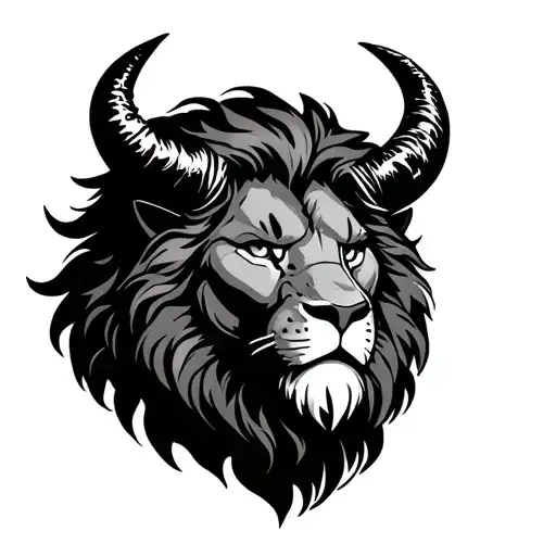 Lion And Devil Horns