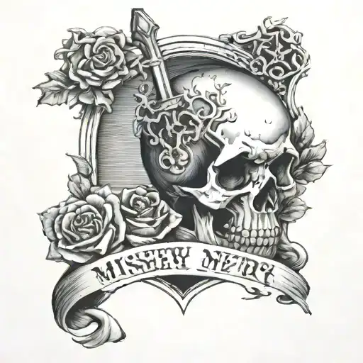 Misery Never Goes Out Of Style Tattoo With A Grave