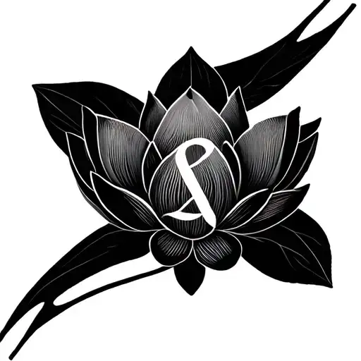 Lotus Geometrie With Letter S R N