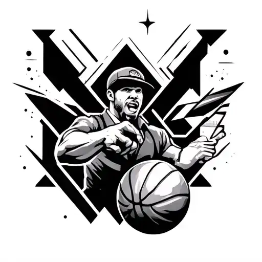Geometric Bartender And Basketball